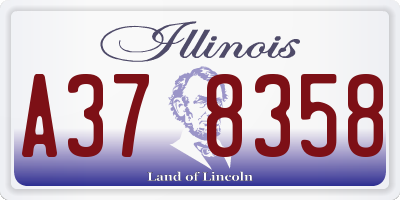 IL license plate A378358