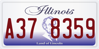 IL license plate A378359