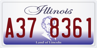 IL license plate A378361
