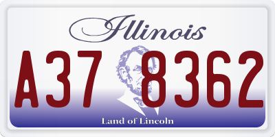 IL license plate A378362