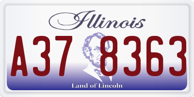 IL license plate A378363