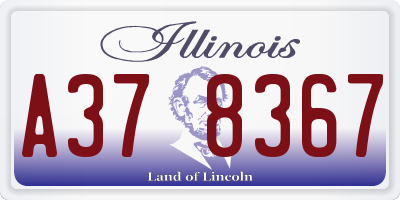 IL license plate A378367