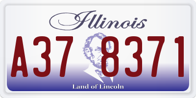 IL license plate A378371