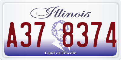 IL license plate A378374