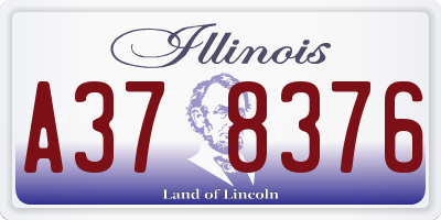 IL license plate A378376