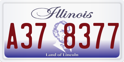 IL license plate A378377