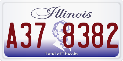 IL license plate A378382