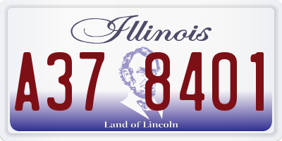 IL license plate A378401