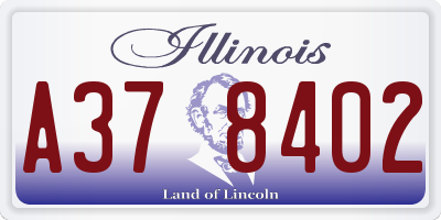 IL license plate A378402