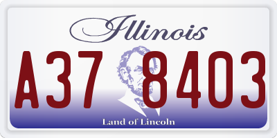 IL license plate A378403
