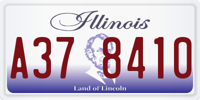 IL license plate A378410
