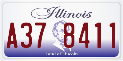 IL license plate A378411