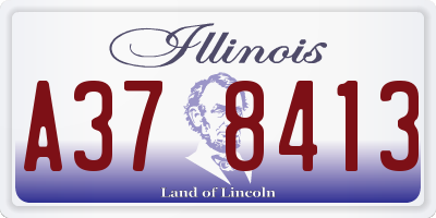 IL license plate A378413