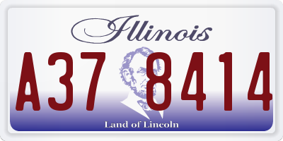 IL license plate A378414