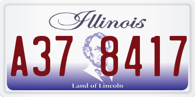 IL license plate A378417