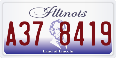 IL license plate A378419
