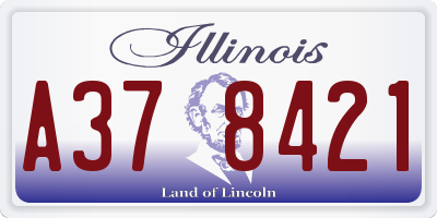 IL license plate A378421