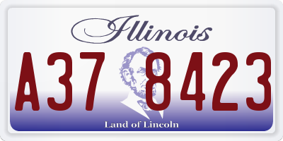 IL license plate A378423