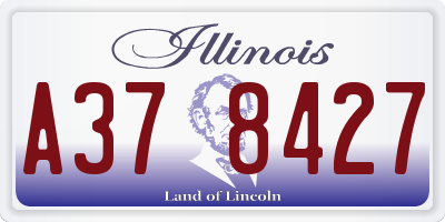 IL license plate A378427