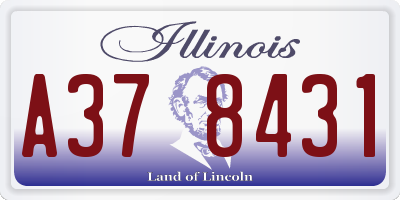 IL license plate A378431