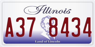 IL license plate A378434