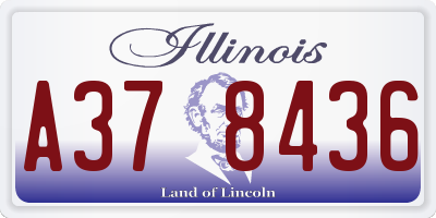 IL license plate A378436