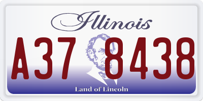 IL license plate A378438