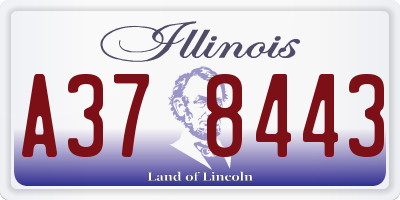 IL license plate A378443