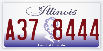 IL license plate A378444