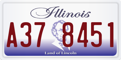 IL license plate A378451