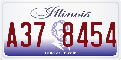 IL license plate A378454