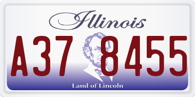 IL license plate A378455