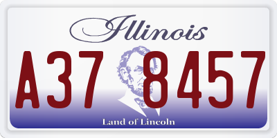 IL license plate A378457