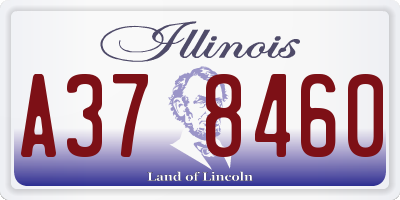IL license plate A378460