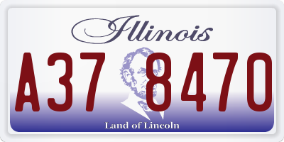 IL license plate A378470
