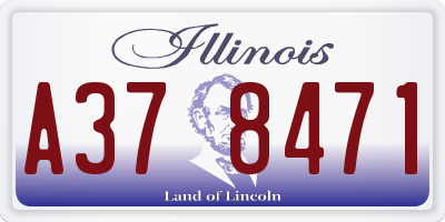 IL license plate A378471