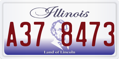 IL license plate A378473