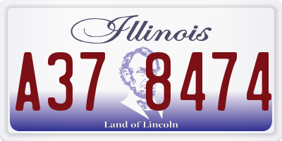 IL license plate A378474