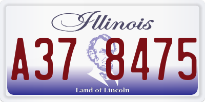 IL license plate A378475