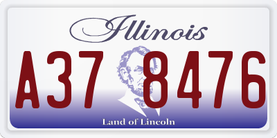 IL license plate A378476