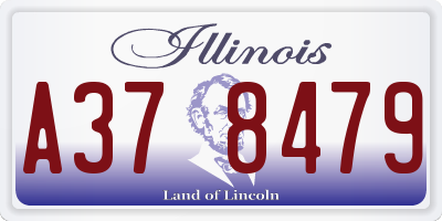 IL license plate A378479
