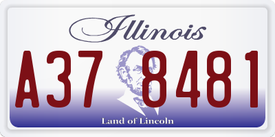 IL license plate A378481