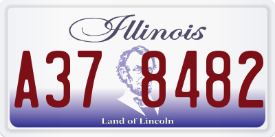 IL license plate A378482