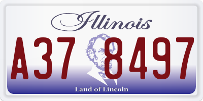 IL license plate A378497
