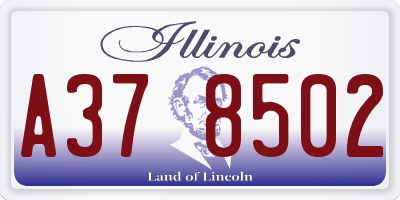 IL license plate A378502