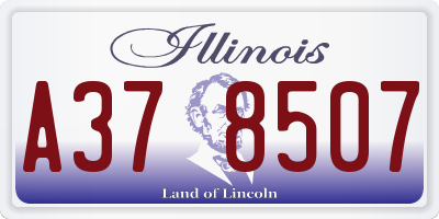 IL license plate A378507