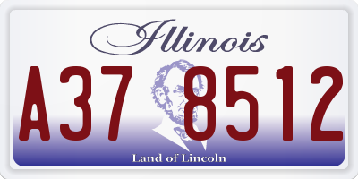 IL license plate A378512