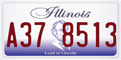 IL license plate A378513