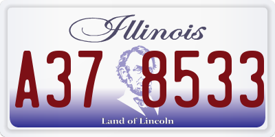 IL license plate A378533