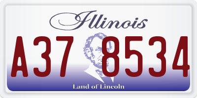 IL license plate A378534
